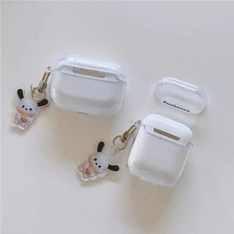 Vỏ Bảo Vệ Hộp Sạc Tai Nghe Bluetooth Airpods 1 2 3 Pro 2 PRO2 Airpods3 Bằng Chất Liệu Mềm Trong Suốt Hình Chú Cún Dễ