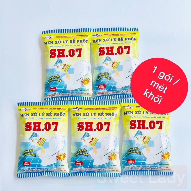 Men xử lý, Chống tắc nghẽn bể phốt cực mạnh CHÍNH HÃNG CÔNG TY SH.07
