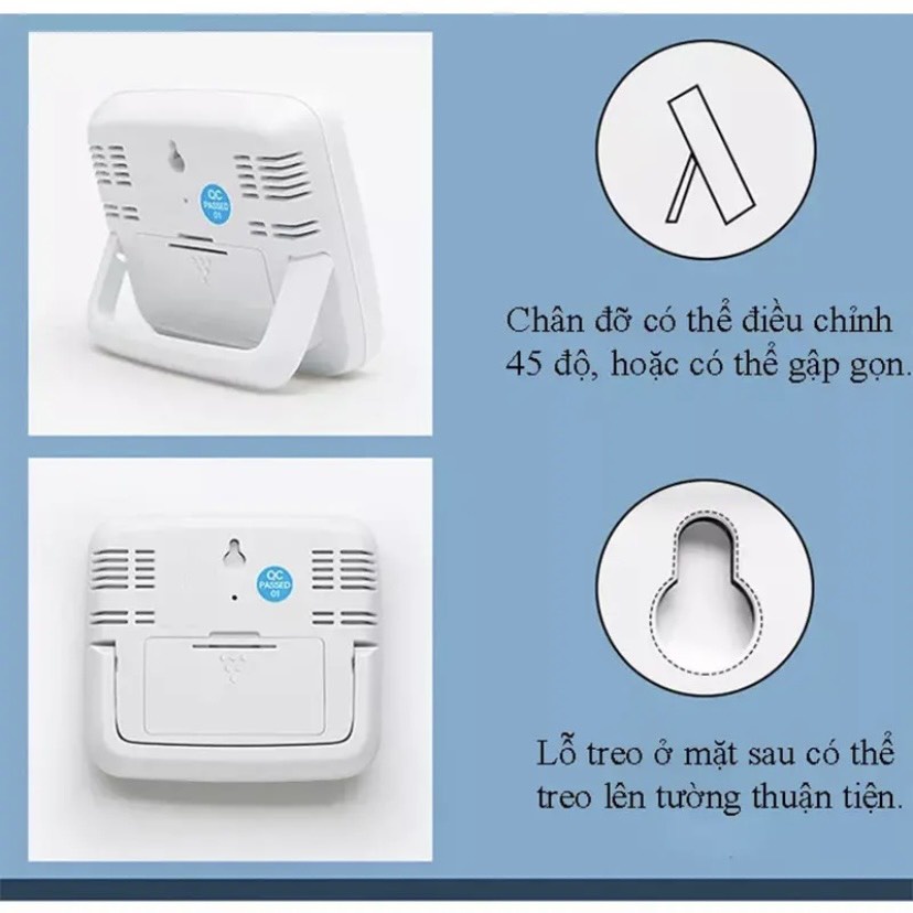 Nhiệt kế đo độ ẩm, máy đo nhiệt độ phòng cho bé
