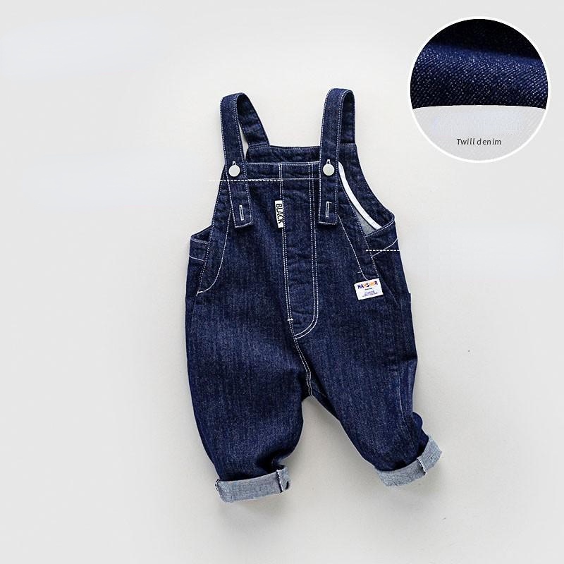 Quần Yếm Denim Dễ Thương Cổ Điển Có Thể Điều Chỉnh Cho Bé