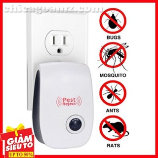 Máy đuổi chuột, đuổi muỗi, thiết bị đuổi côn trùng Pest Reject bằng sóng siêu âm (Hàng Nội Địa TQ)