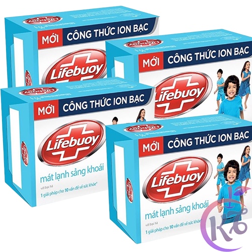 Combo 6 xà bông cục Lifebuoy 90g Mát Lạnh Sảng Khoái với chiết xuất Bạc Hà, bảo vệ diệt khuẩn 10  - xà phòng