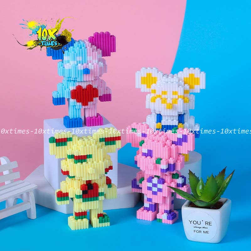 Mô hình bearbrick 12 cm họa tiết hoa quả tặng bạn trai bạn gái 10xtimes
