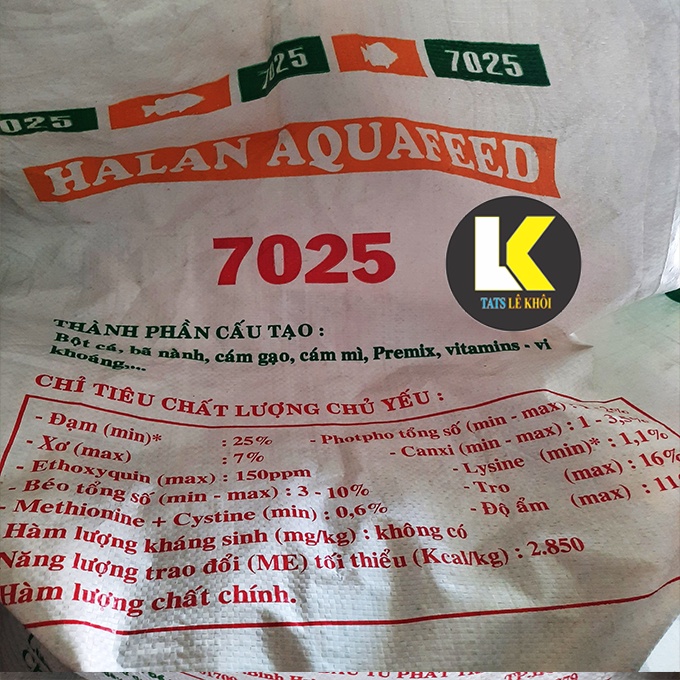 1KG cám 7025 25% đạm | Thức ăn cho cá có vẫy | Mồi câu cá rô phi, diêu hồng, tai tượng, chép