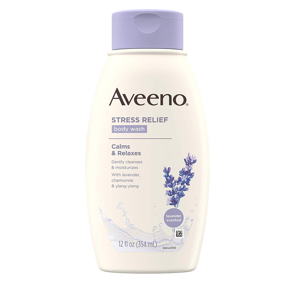 Sữa tắm Aveeno Active Naturals Stress Relief Body Wash with Lavender Chamomile And Ylang-Ylang 354ml (Mỹ)