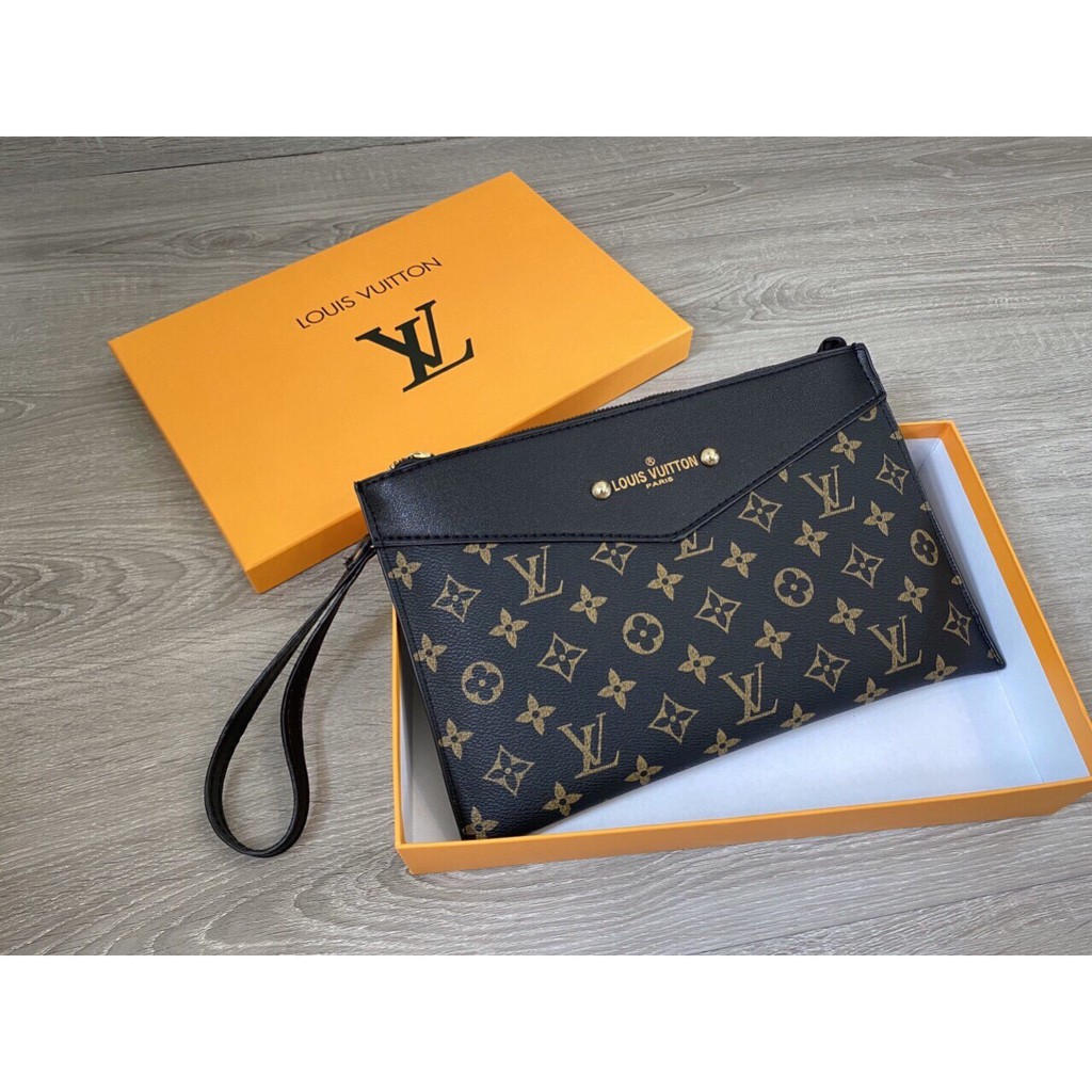 Ví Clutch Nam Da Cầm Tay ❤️ FREESHIP❤️ Dùng Cho Cả Nữ Style Mới Chất Da Đẹp Hàng Loại 1 Xuất Khẩu LV090