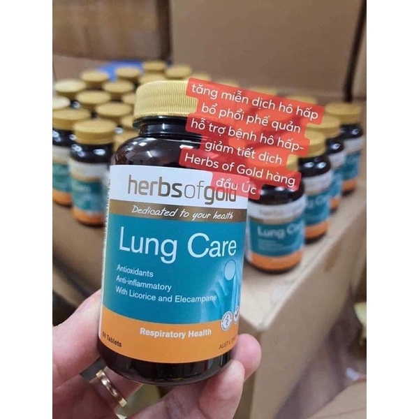 Viên uống Thải độc phổi Lung Care Herbs of gold duy nhất dùng được cho trẻ 12 tuổi