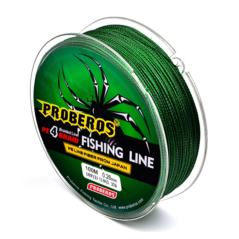 Tokushima Cuộn Dây Câu Cá 100M Bện 4 Sợi 6-100Lb Chất Liệu Pe