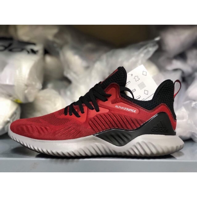 {Ảnh thật} Giày thể thao Adidas Alpha bounce màu đỏ đô