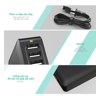 Củ sạc RAVPower RP-PC033 iSmart 6 cổng 60W