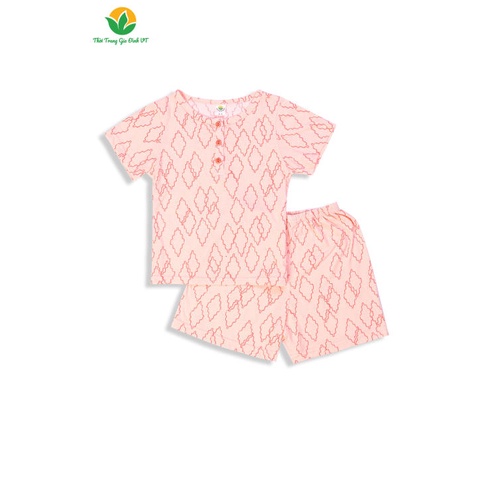 Bộ cotton VT mặc nhà bé gái quần đùi áo cộc B63.2016 - Mặc đẹp, thoải mái - Thời trang gia đình VT