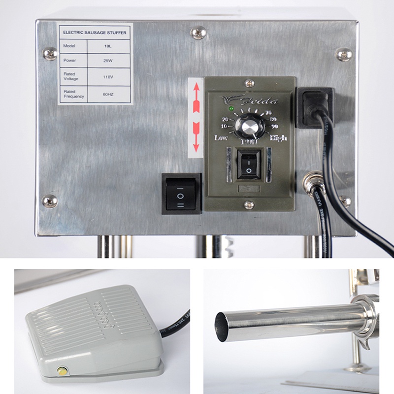 Máy Đùn Xúc Xích Điện ABG Loại 10L Tự Động Chuyên Dụng Dành Cho Nhà Hàng, Quán Ăn Chế Biến Xúc Xích, Lạp Xưởng