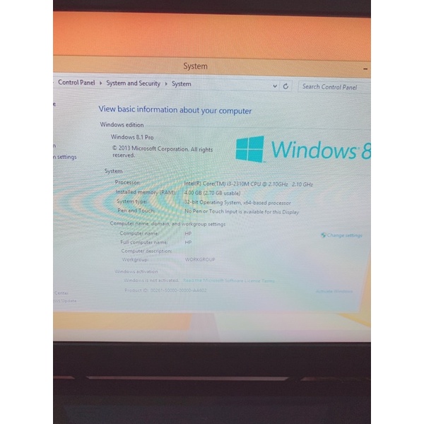 laptop HP pavilion i3