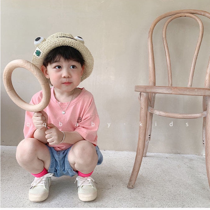 Áo Thun 100% Cotton Tay Ngắn In Họa Tiết Hoạt Hình Dễ Thương Dành Cho Bé Trai Và Bé Gái