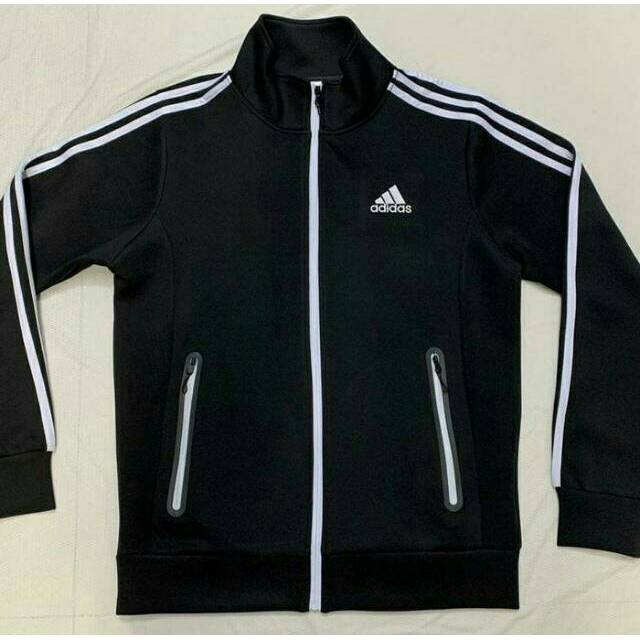 Áo Khoác Thể Thao Adidas 3 Sọc Đen Phong Cách Cổ Điển