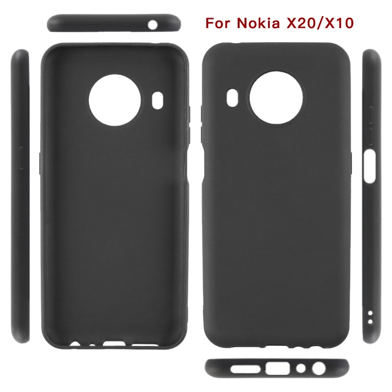 Ốp Điện Thoại TPU Dẻo Mặt Nhám Màu Đen Thời Trang Cho Nokia X10 X20 Nokia X10 X20