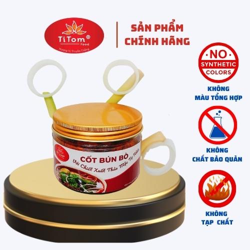 Gia vị nấu bún bò Titom Foods 250g, gói nấu bún bò huế ngon đặc biệt, cốt bún bò chính hãng, viên gi