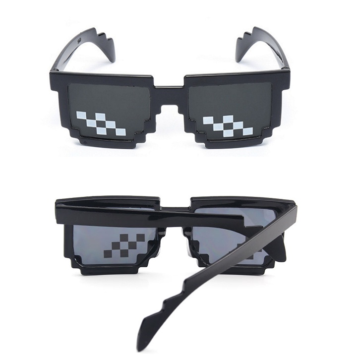 Kính Mắt Nam Nữ Thời Trang Thug Life 6 Chấm Gọng Vuông Siêu Ngầu 2 Màu Đen Hồng Lựa Chọn Kính Thuglife Đen 6 Chấm