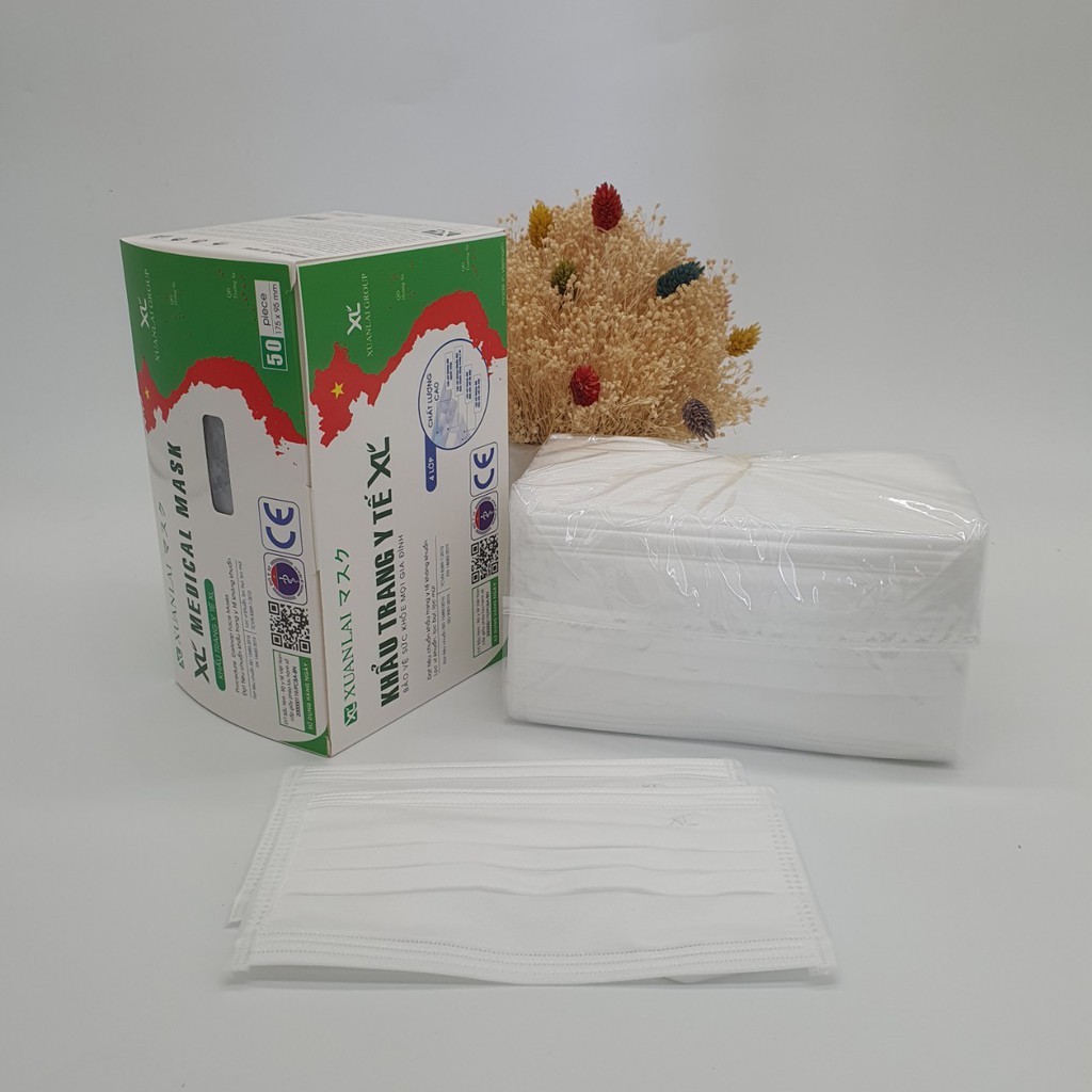 Hộp 50 Cái Khẩu Trang Y Tế 4 Lớp Giấy Kháng Khuẩn Hàng Chuẩn Công Ty | BigBuy360 - bigbuy360.vn