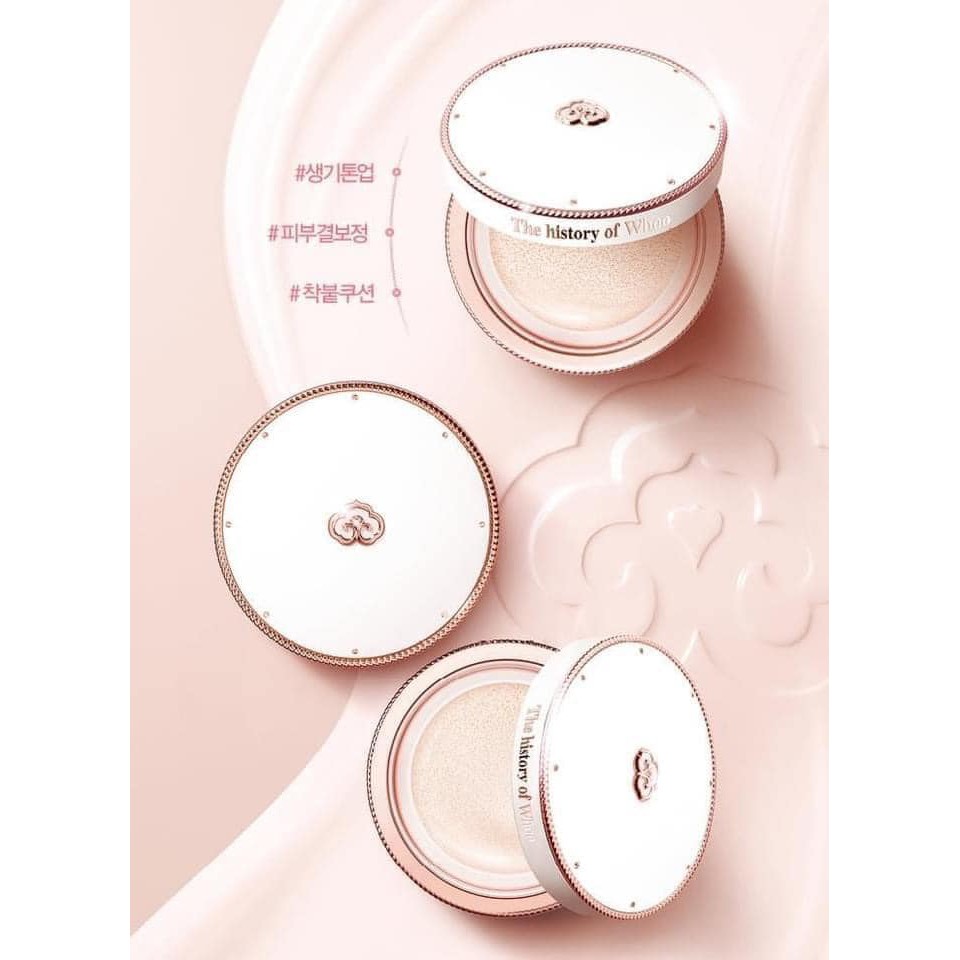 Set Phấn nước chống nắng mới whoo Seol Radiant White Tone Up Sun Cushion