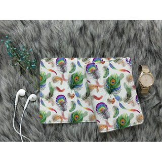Ví bọc hộ chiếu (passport holder) hoa văn lông vũ phong cách Boho