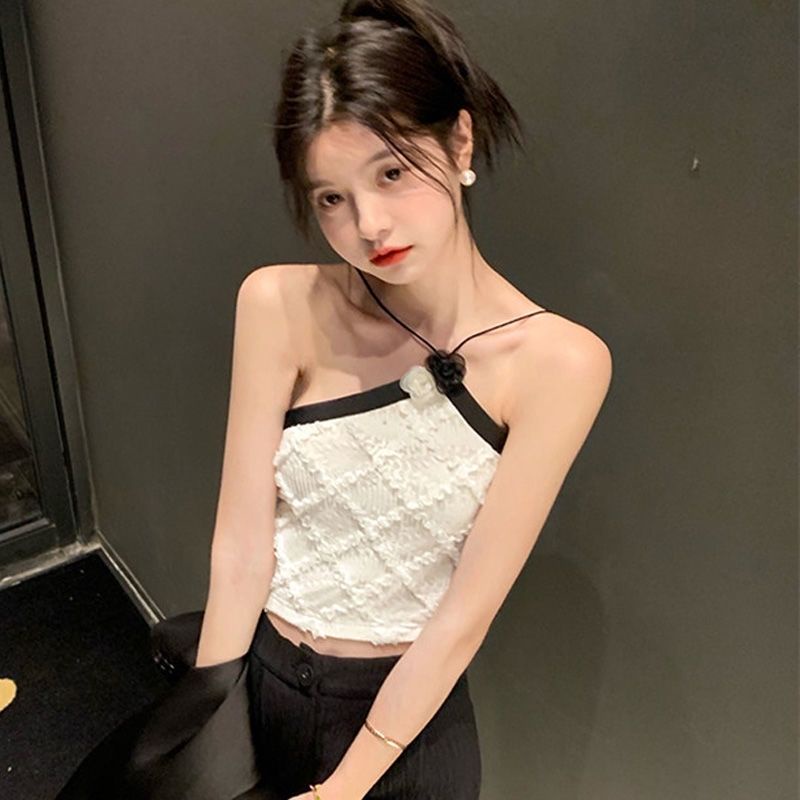 Áo Hai Dây Dáng Ngắn Phong Cách Hàn Quốc 2022 Thời Trang Cho Nữ