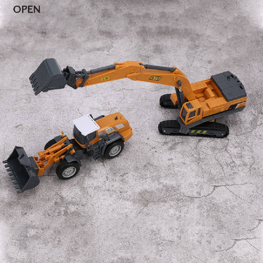 Op Đồ Chơi Mô Hình Cần Cẩu, Forklift, Máy Xúc Hợp Kim Xe Công Trường Cổ Điển my