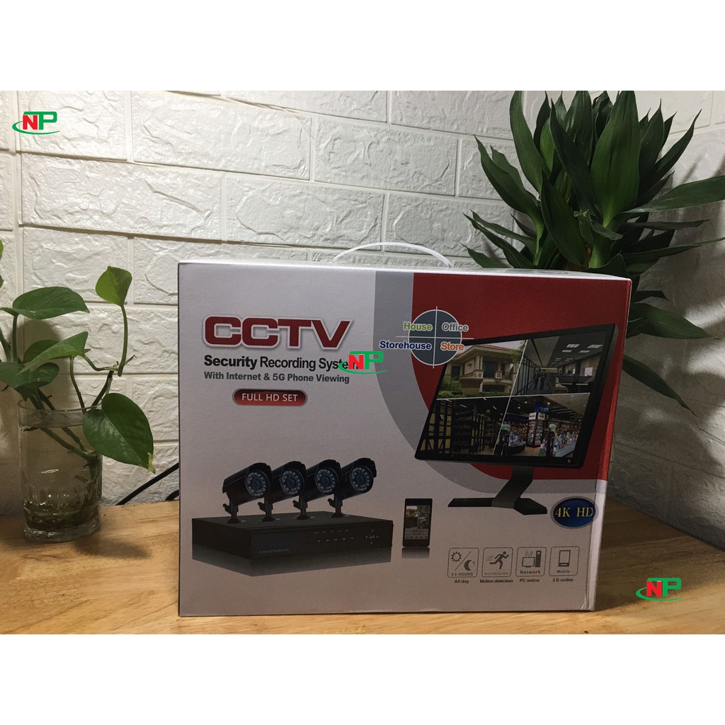 Bộ kit Camera AHD 4 Kênh Full HD - Siêu Nét