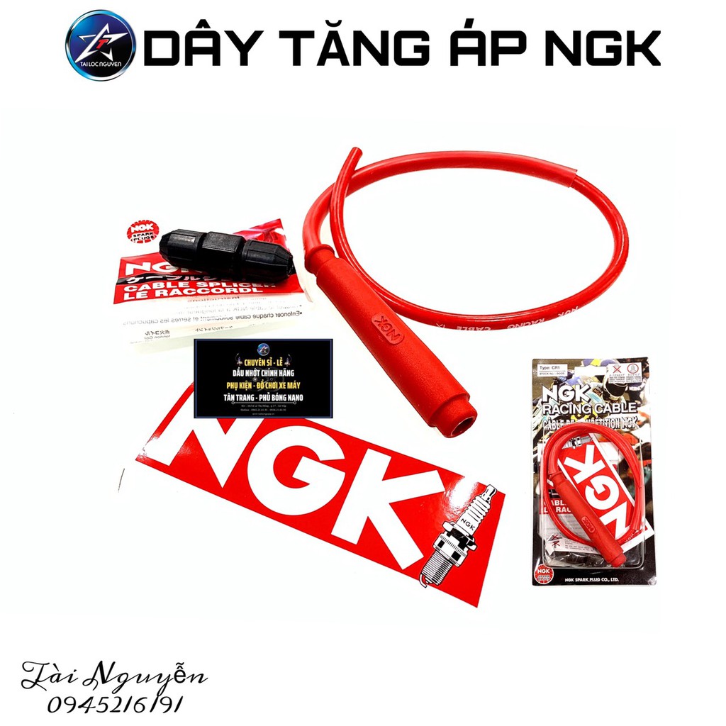 DÂY TĂNG ÁP NGK ĐẦU THẲNG CHO XE MÁY