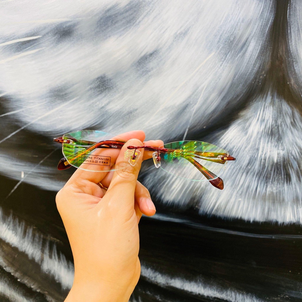 Gọng kính Titanium ( khoan ốc ) cao cấp OURESS 8961