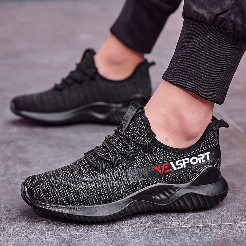 Giày thể thao sneaker nam HUTA GS062 màu đen, vải thoáng khí, đế cao su đi êm