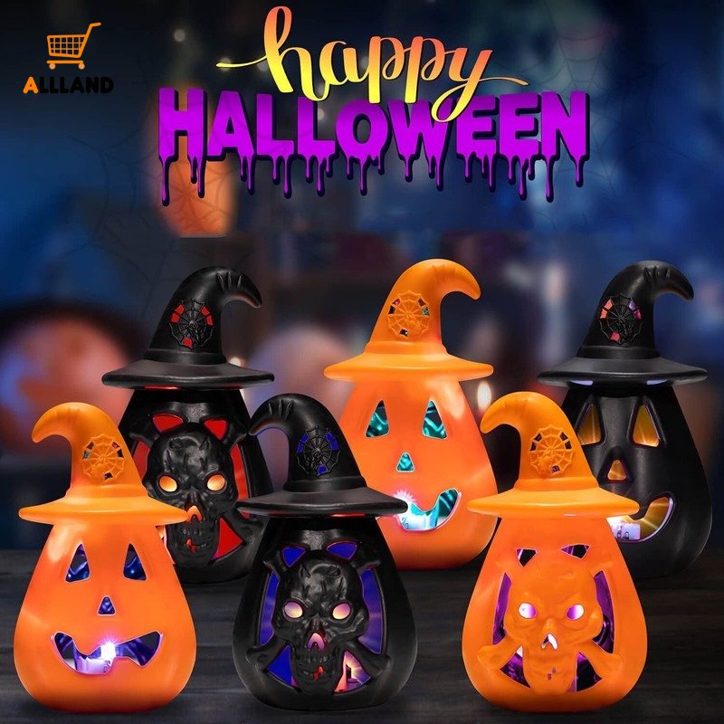 Đèn Cầy Hai Mặt Hình Đầu Lâu Kinh Dị Jack-o / Nến Trang Trí Halloween