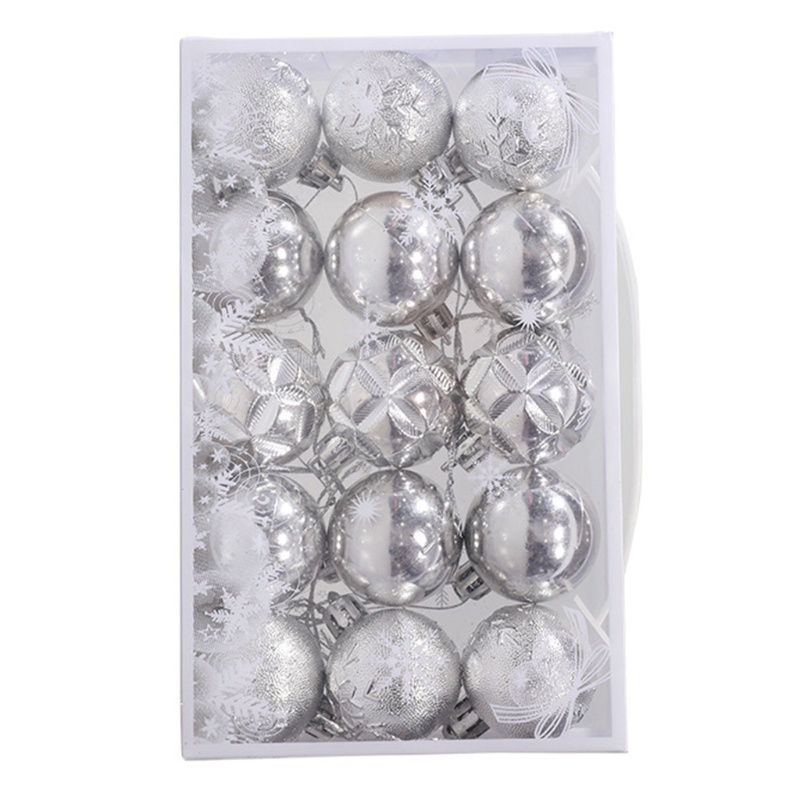 Set 15 Phụ Kiện Trang Trí Cây Thông Noel Chống Vỡ Kích Thước 1.57 &quot;