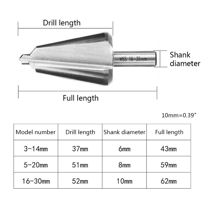 Set 3 Mũi Khoan Lỗ 3-14mm 8-20mm 16-30mm Chuyên Dụng