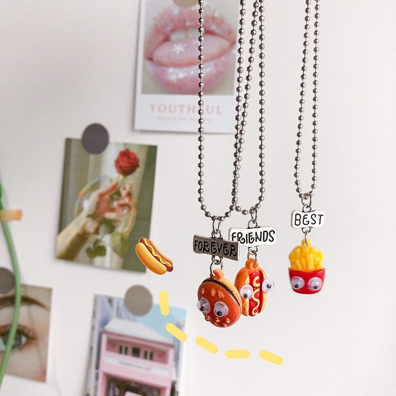 Vòng cổ Mặt Hình Bánh Quy/ Bánh Quy/ Sữa Dễ Thương Cho Cặp Đôi