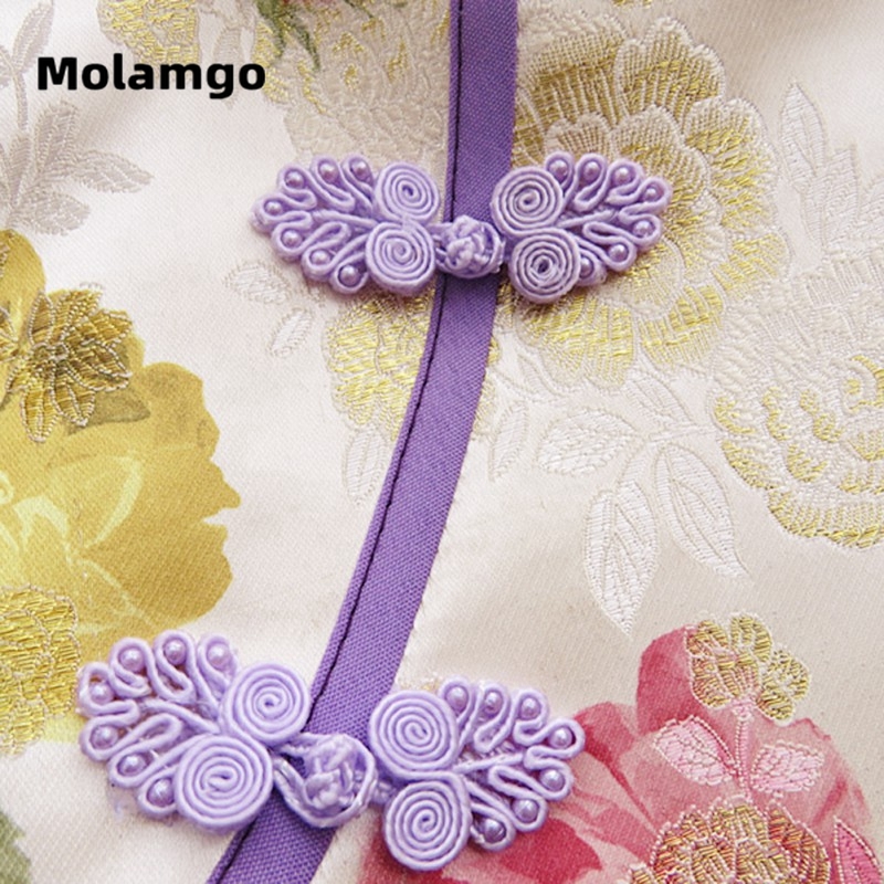 Sườn Xám Họa Tiết Hoa Mẫu Đơn Xinh Xắn Thời Trang Mùa Hè Cho Thú Cưng