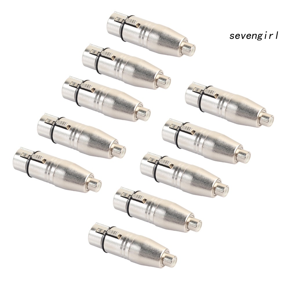 1 Đầu Nối Chuyển Đổi XLR 3 Cực Sang RCA Bằng Hợp Kim Kẽm