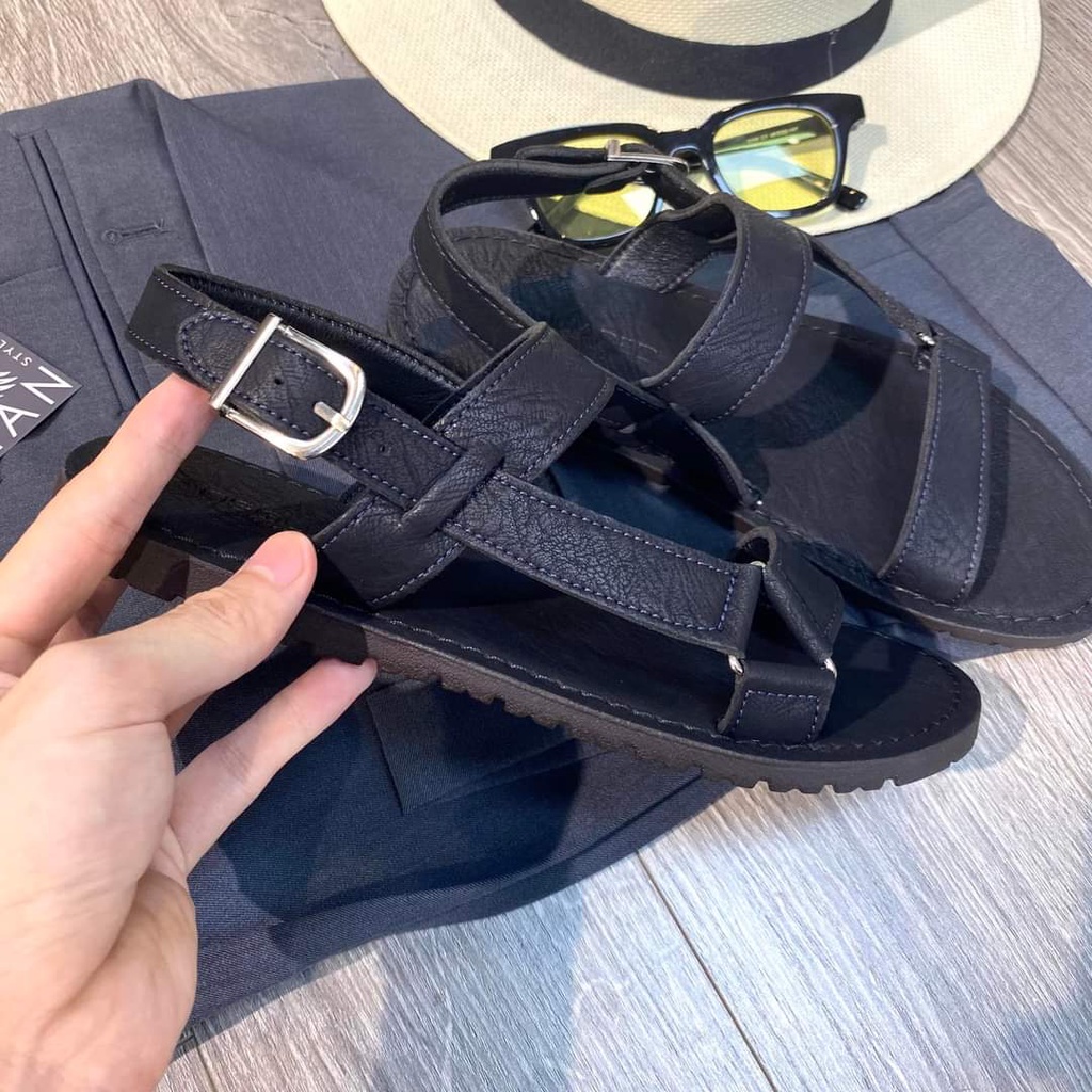 Dép SADAN Nam Quai Hậu - Da Bò Khâu Đế CHắc Chắn