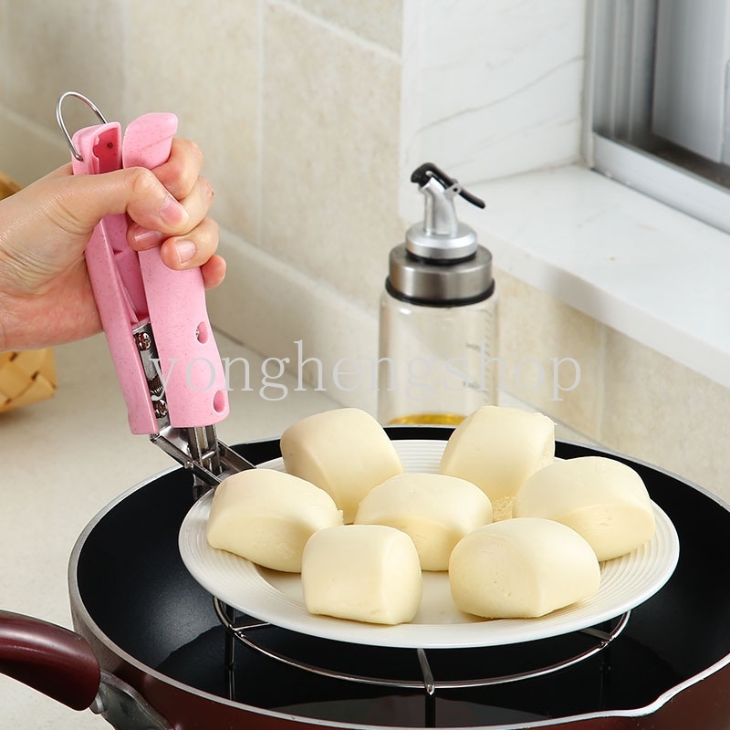 Kẹp Bát Dĩa Bằng Thép Không Gỉ Chống Bỏng Thiết Kế Tiện Dụng Cho Nhà Bếp