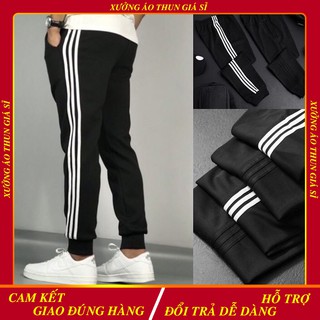 Quần dài Nam  - Quần 3 sọc thể thao Jogger Thu Đông vải mềm mại, co giãn.
