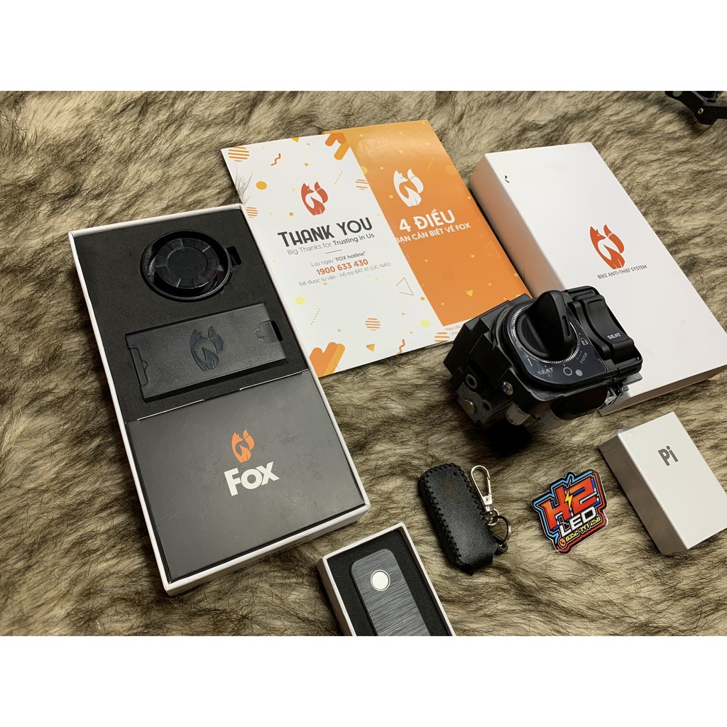 |COMBO| Full bộ khóa Smart key Fox Pitech - Núm zin Honda SH - H2LED