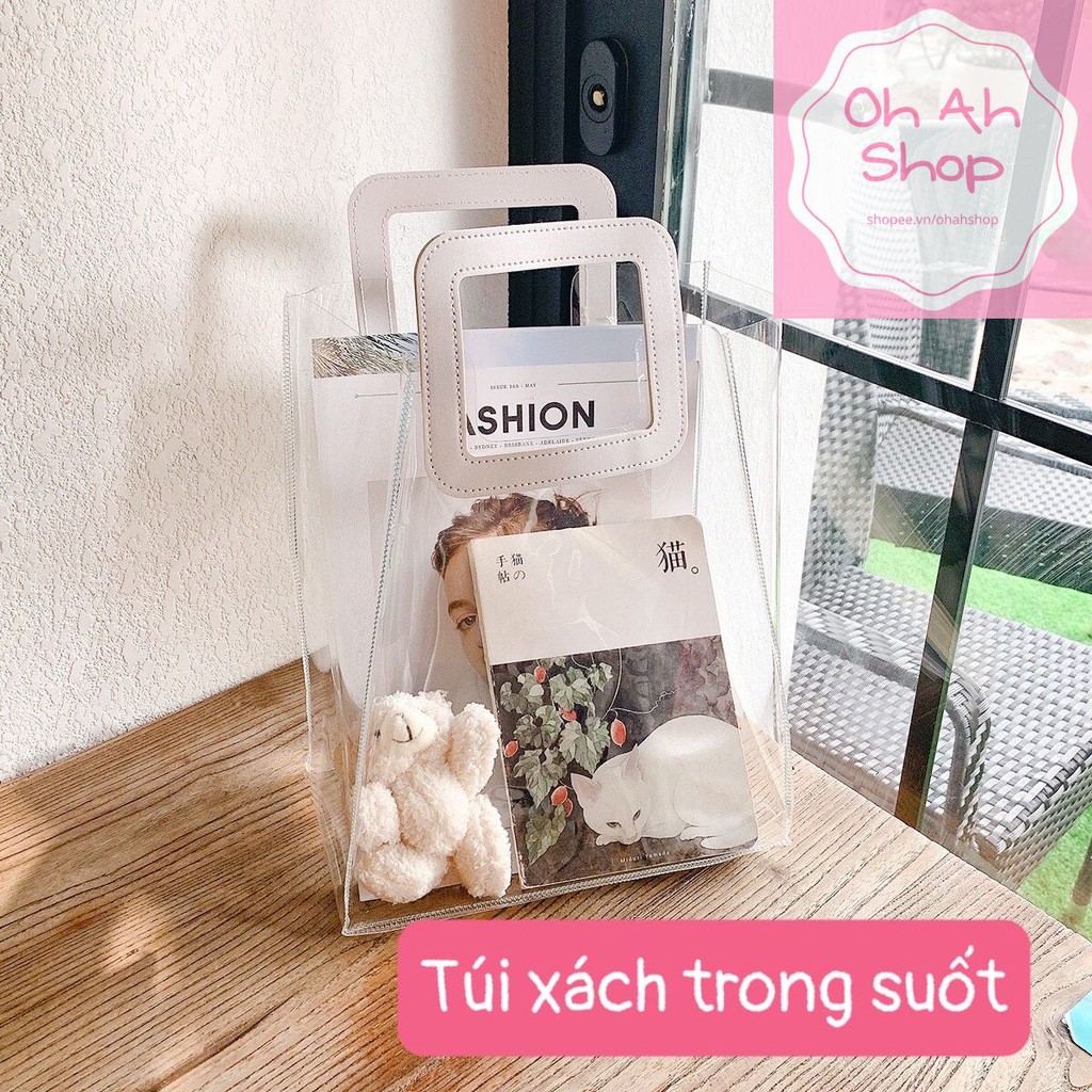 🍓 Túi Xách Tay Bằng Nhựa Pvc Trong Suốt Dễ Thương Cho Nữ