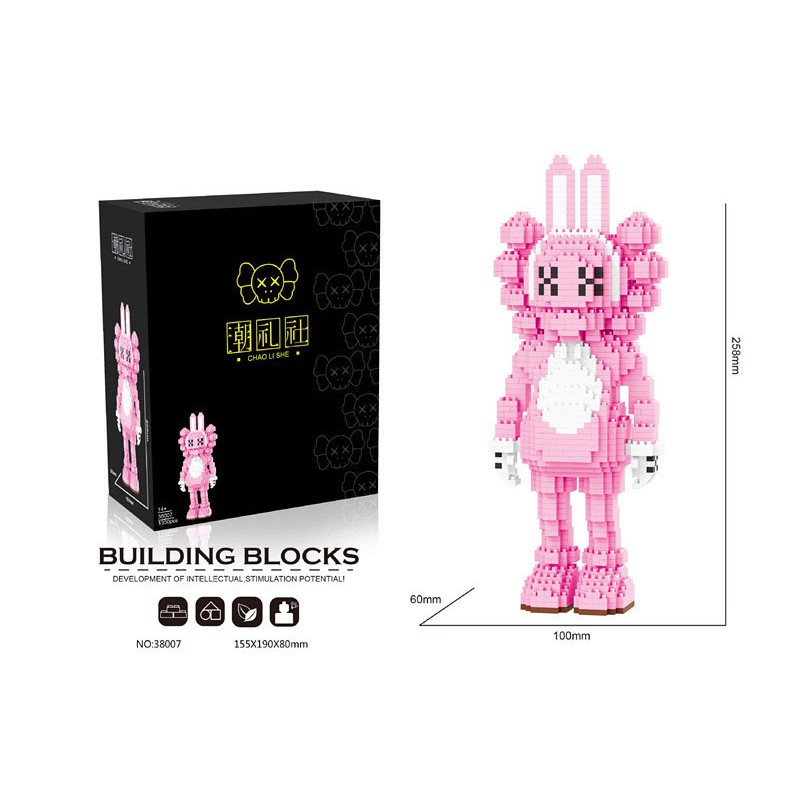 Lego nano block CHAOLI Kaws ngồi 38029 - 38034 Xếp hình nanoblock CHAOLISHE