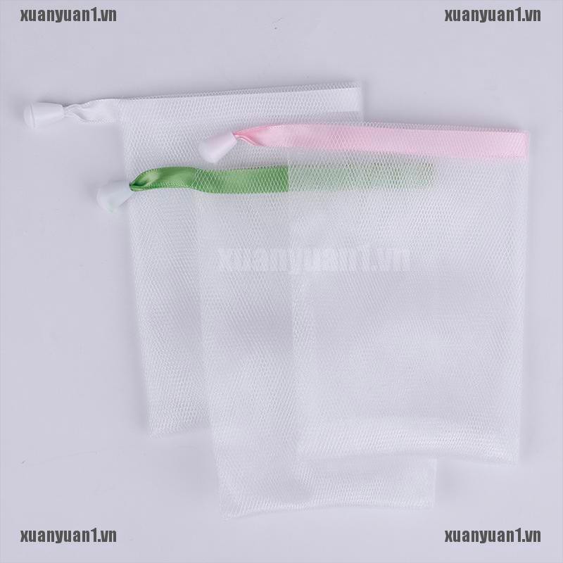 [XUANYUAN1] Túi Lưới Nylon Đựng Xà Phòng Tẩy Tế Bào Chết Có Dây Rút