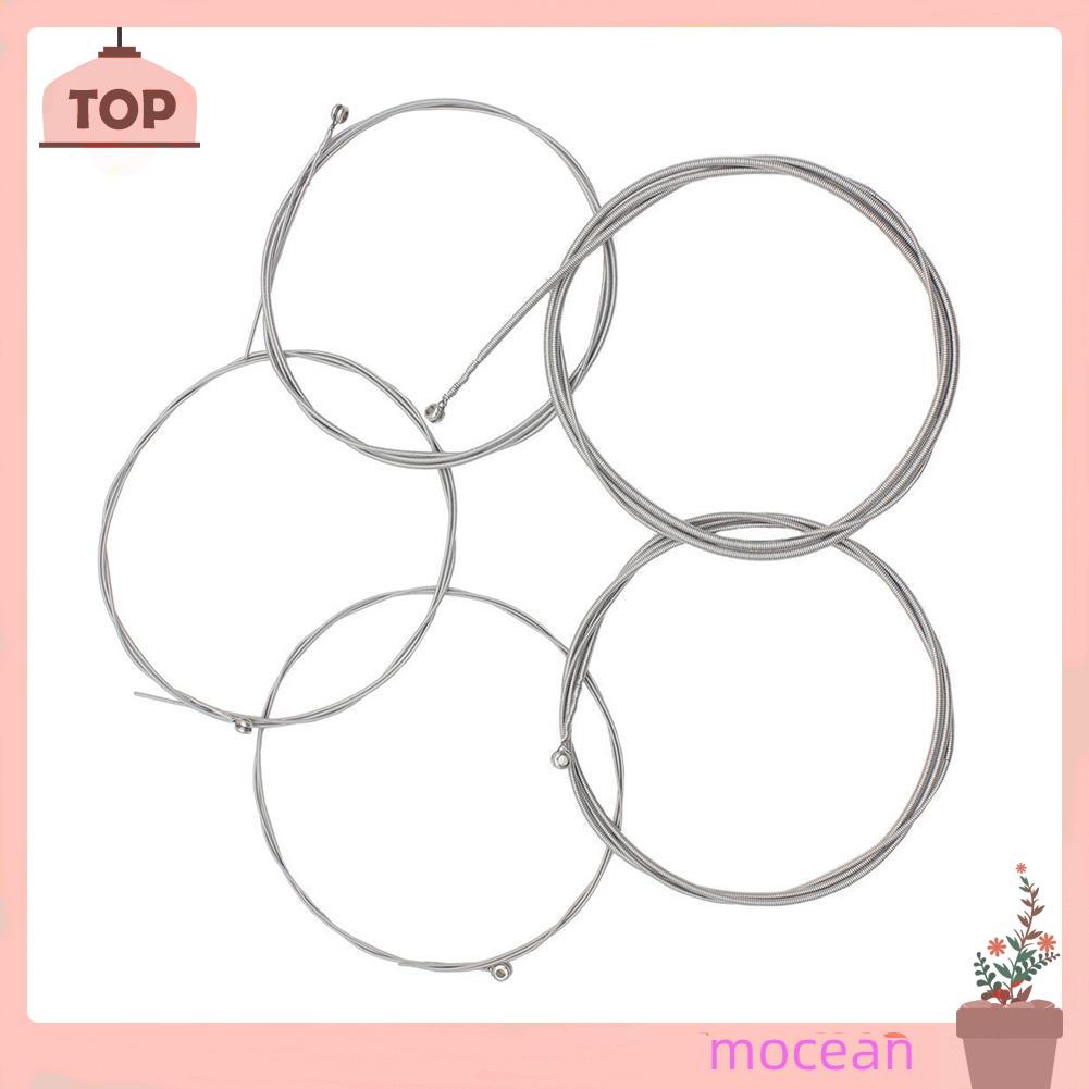 Childplaymate 5 Pcs Silver Steel Strings for Bass Guitar String Replacements