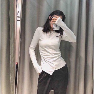 Áo Thun nhúm eo xỏ ngón Freesize 57kg