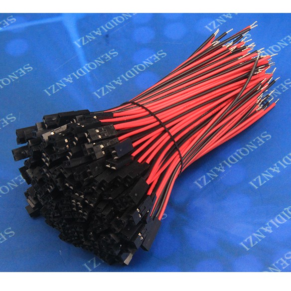 Bộ 10 dây Bus 2 pin 2.54mm dài 11cm, 1 đầu cái, 1 đầu nhúng thiếc
