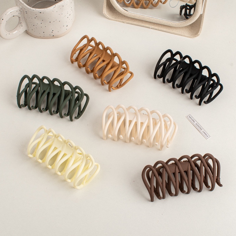 Kẹp tóc càng cua hình bánh rế tone màu vintage