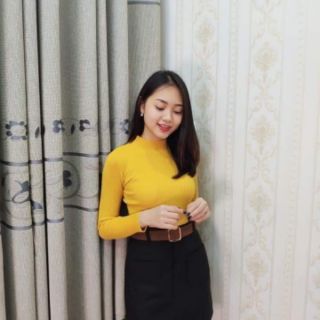 Áo len tăm cổ 3p dành cho nữ