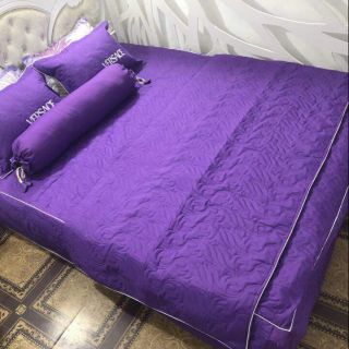 Bộ chăn ga vải cotton poly trần bông